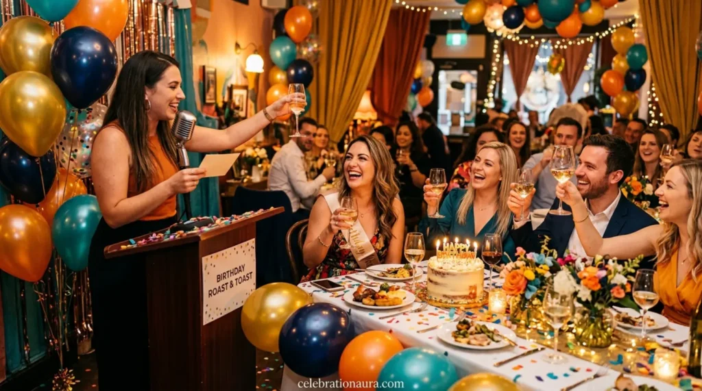 Organize a Birthday Roast and Toast