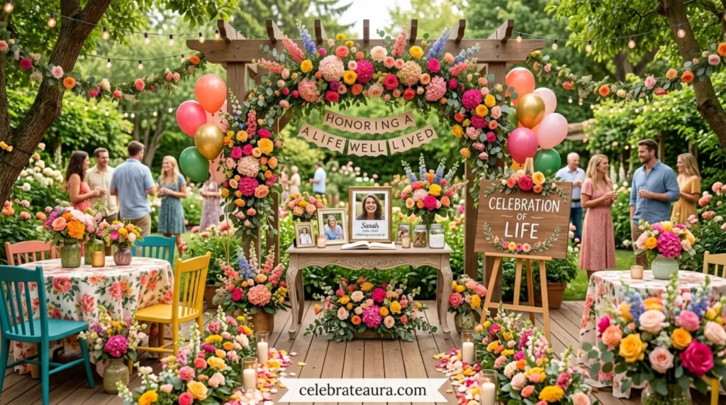 Floral Celebration of Life Decorations Ideas