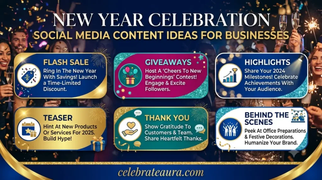 New Year Celebration Social Media Content Ideas for Businesses
