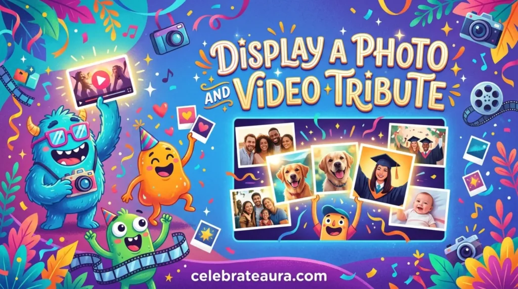 Display a Photo and Video Tribute