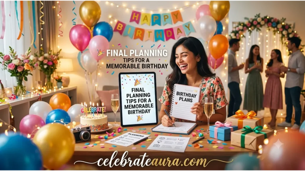 🎊 Final Planning Tips for a Memorable Birthday