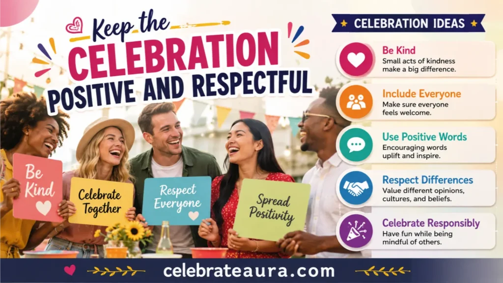 Keep the Celebration Positive and Respectful